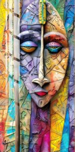 Abstract face painting